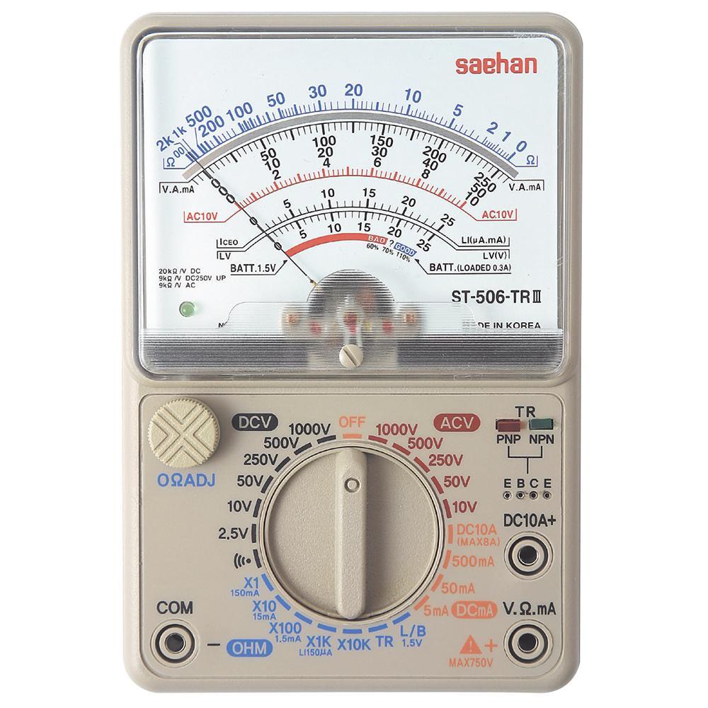 새한 아날로그 테스터 AC750V, DC1000V, 10A, 20MΩ